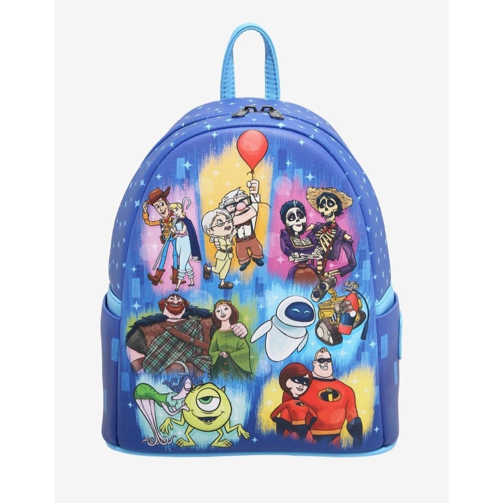 NEW Loungefly Disney Pixar Movies Up, Monsters Inc, Coco Couples Mini BACKPACK